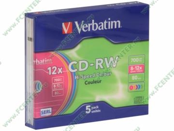  CD-RW 700 8x-12x Verbatim "43167" (5./.). .