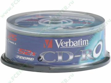  CD-R 700 52x Verbatim "43432" (25./.).  1.