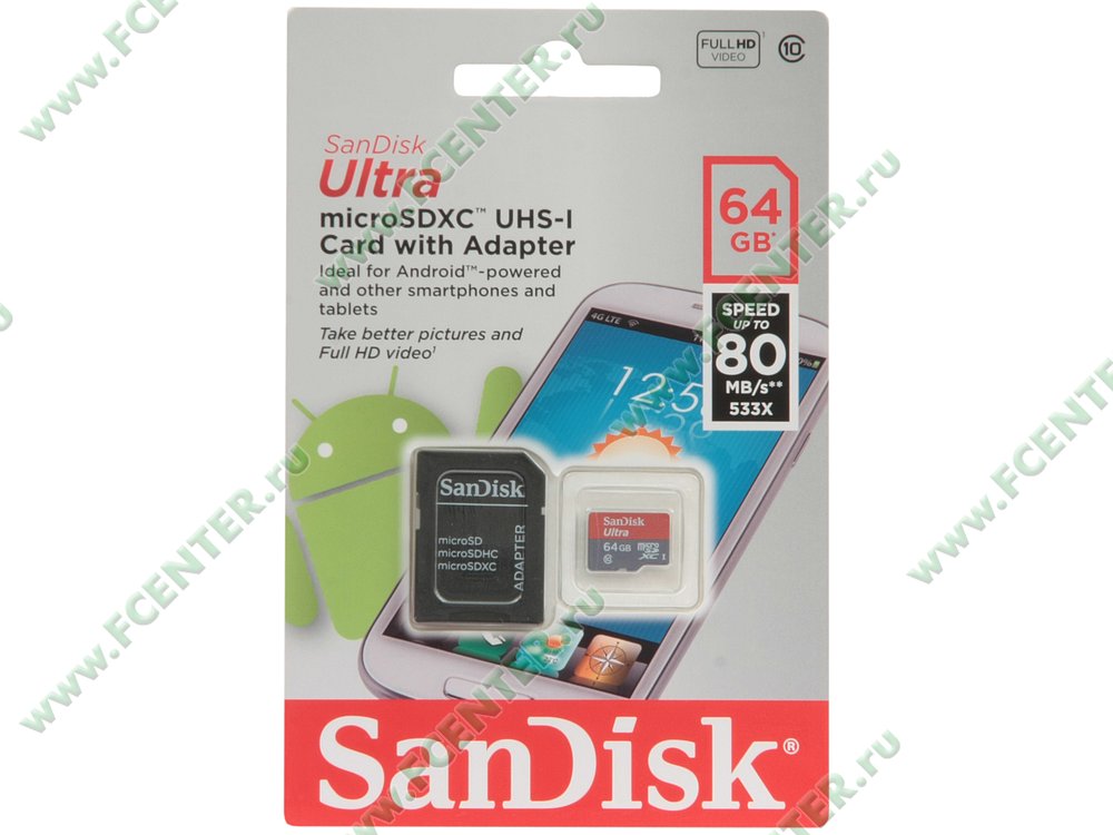 Карта памяти 64 гб microsdxc sandisk