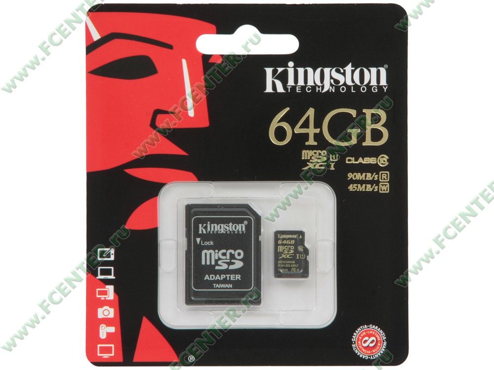 Карта памяти kingston class 10 microsdxc 64gb class 10