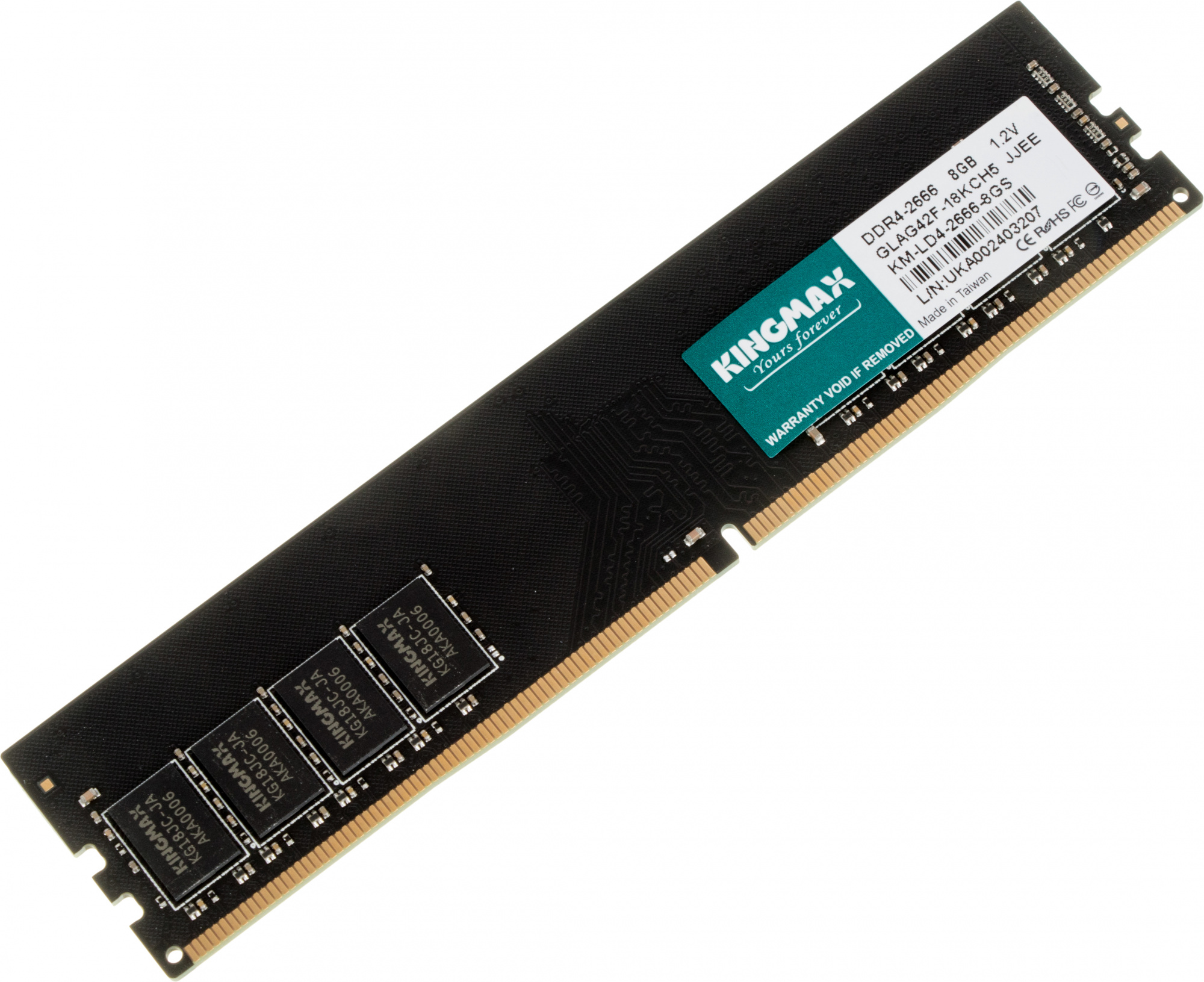 Память DDR4 8GB 2666MHz Kingmax KM-LD4-2666-8GS RTL PC4-21300 CL19 DIMM  288-pin 1.2В Ret KM-LD4-2666-8GS - «Багира» г. Орёл