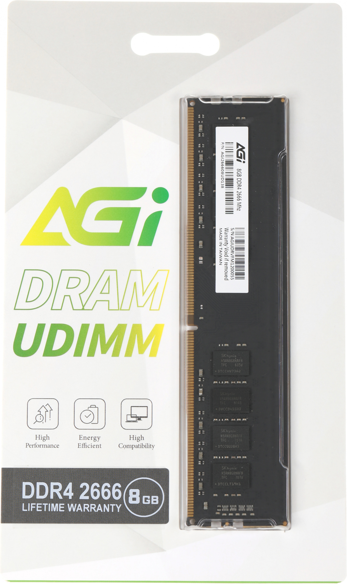 Память DDR4 8GB 2666MHz AGi AGI266608UD138 UD138 RTL PC4-21300 DIMM 288-pin  1.2В Ret AGI266608UD138 - «Багира» г. Орёл