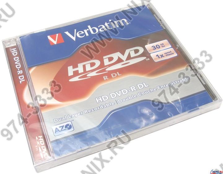  HD-DVD-R Disc Verbatim 30Gb 1x Dual Layer 43603