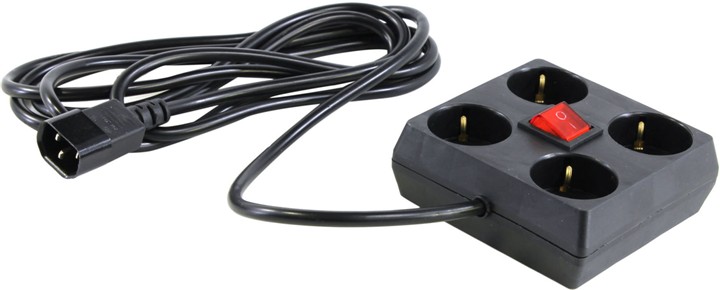 Сетевой фильтр для ибп тип входной вилки iec c14 компьютерная 3м - фото