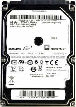 Seagate Momentus 5400 ST500LM012 500 