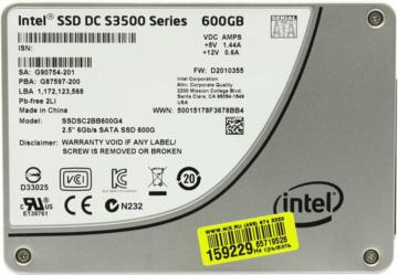 Intel DC S3500 Series 600 