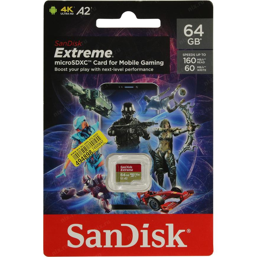 Карта памяти 64gb sandisk sdsqxa2 064g gn6ma