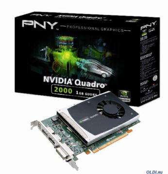   1Gb <PCI-E> PNY nVidia Quadro K2000 GDDR5, 192 bit, DVI, 2*DP, Retail