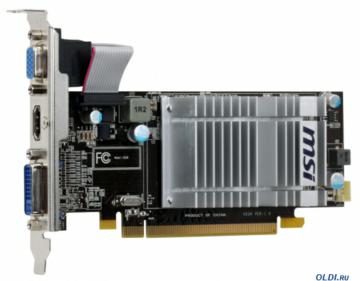  1Gb <PCI-E> MSI R5450-MD1GD3H/LP (HD5450) GDDR3, 64 bit, HDCP, VGA, DVI, HDMI, Low Profile, Retail