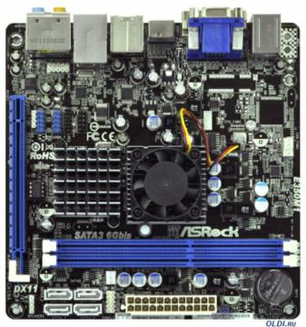 .  ASRock E350M1 CPU on board <AMD 350, A50M, 2*DDR3, PCI, SVGA, DVI, HDMI, SATA, GB Lan, mini-ITX Retail>