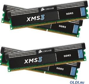  DDR3 16Gb (pc-10600) 1333MHz Corsair XMS (CMX16GX3M4A1333C9) 4x4Gb, Dimm