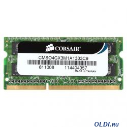  SO-DIMM DDR3 4096 Mb (pc-10600) 1333MHz Corsair (CMSO4GX3M1A1333C9)