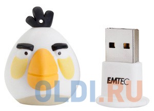   4GB USB Drive [USB 2.0] EMTEC Angry Birds White