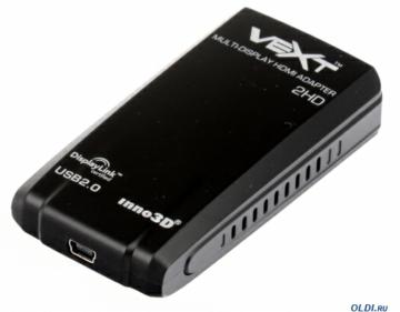   Inno3D VEXT 2HD-HDMI USB2.0 to HDMI, Graphics Adapter, 32 bit, Max.Res: 1920x1080), with Audio, Retail
