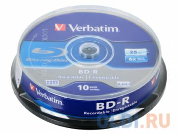 BD-R Verbatim 25Gb 6x 10 Cake Box