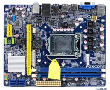 .  FOXCONN H61MXE-S <S1155, iH61, 2*DDR3, PCI-E16x, SVGA, DVI, SATA, GB Lan, uATX, Retail>