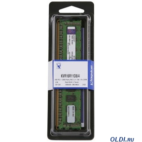  DDR3 4Gb (pc-12800) 1600MHz ECC Reg CL11 Kingston <Retail> (KVR16R11D8/4)