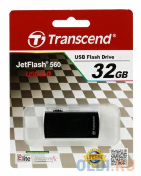  USB  Transcend JetFlash 560 32GB Black (TS32GJF560)  