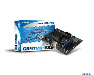 .  MSI C847MS-33 <Celeron 847, Intel NM70, 2*DDR3, PCI, SVGA, HDMI, COM, GB Lan, m-ATX, Retail>
