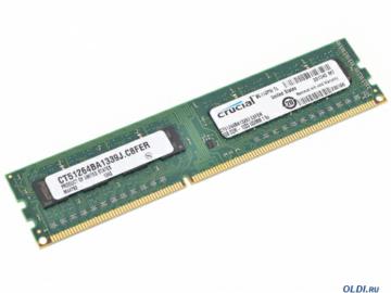  DDR3 4Gb (pc-10660) 1333MHz Crucial Single Rank [Retail] (CT51264BA1339J), Dimm