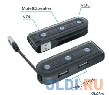  USB - 2x3.5F + 2 port HUB2.0 ORIENT AU-01U2 , Audio 2x3.5mm () to USB     USB+ 2  