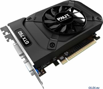  1Gb <PCI-E> Palit GTX750 STORMX OC  CUDA GDDR5, 128 bit, HDCP, VGA, DVI, mini HDMI, Retail