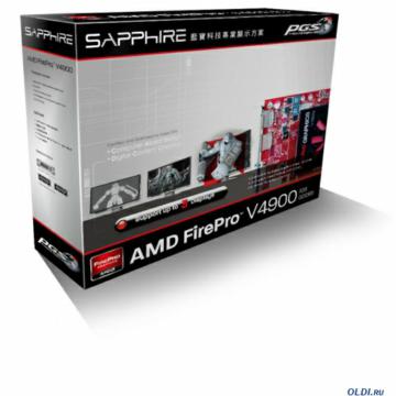   1Gb <PCI-E> Sapphire FirePro V4900 (31004-26-40R) GDDR5, 384 bit, DVI, 2*DP, Retail