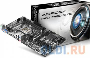 .  ASRock H61 Pro BTC S1155, iH61, 2*DDR3, PCI-E16x, SVGA, HDMI, SATA II, USB 2.0, GB Lan, ATX, Retail