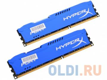  DDR3 16Gb (pc-15000) 1866MHz Kingston HyperX Fury Blue Series CL10 Kit of 2 <Retail> (HX318C10FK2/16)