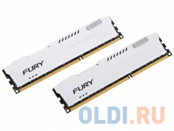  DDR3 16Gb (pc-15000) 1866MHz Kingston HyperX Fury White Series CL10 Kit of 2 <Retail> (HX318C10FWK2/16)