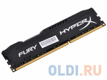   Kingston HyperX Fury DDR3 8Gb, PC12800, DIMM, 1600MHz (HX316C10FB/8) Black Series CL10 [Retail]