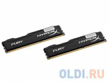   DDR3 8Gb (pc-12800) 1600MHz Kingston HyperX Fury Black Series CL10 Kit of 2 <Retail>  