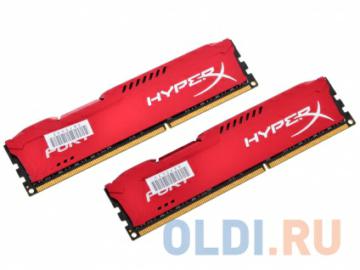  DDR3 16Gb (pc-12800) 1600MHz Kingston HyperX Fury Red Series CL10 Kit of 2 <Retail> (HX316C10FRK2/16)