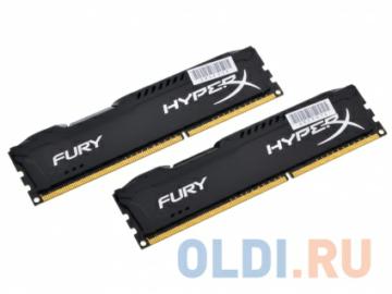   Kingston HyperX Fury DDR3 8Gb (2x4Gb), PC15000, DIMM, 1866MHz (HX318C10FBK2/8) Black Series CL10 Kit of 2 [Retail]
