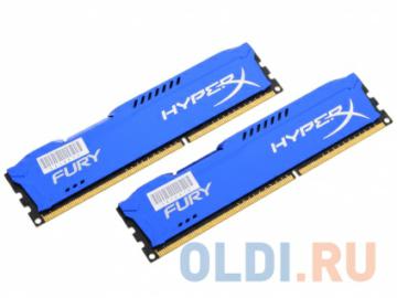   Kingston HyperX Fury DDR3 8Gb (2x4Gb), PC15000, DIMM, 1866MHz (HX318C10FK2/8) Blue Series CL10 Kit of 2 [Retail]