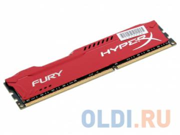  Kingston HyperX Fury DDR3 8Gb, PC15000, DIMM, 1866MHz (HX318C10FR/8) Red Series CL10 [Retail]