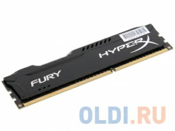   Kingston HyperX Fury DDR3 4Gb, PC12800, DIMM, 1600MHz (HX316C10FB/4) Black Series CL10 [Retail]