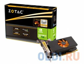  2Gb <PCI-E> Zotac GT730 LP c CUDA (ZT-71101-10L) GDDR5, 64 bit, HDCP, 2*DVI, HDMI, Retail