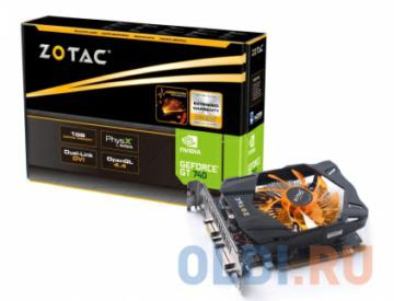  1Gb <PCI-E> Zotac GT740 c CUDA (ZT-71002-10L) GDDR5, 128 bit, HDCP, 2*DVI, HDMI, Retail