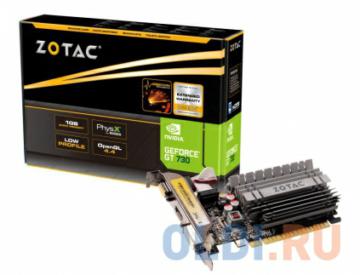  1Gb <PCI-E> Zotac GT730 LP c CUDA (ZT-71106-10L) GDDR3, 64 bit, HDCP, 2*DVI, HDMI, Retail