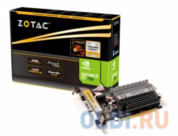  2Gb <PCI-E> Zotac GT730 LP c CUDA (ZT-71105-10L) GDDR3, 64 bit, HDCP, 2*DVI, HDMI, Retail