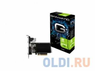  1Gb <PCI-E> GAINWARD GT730 c CUDA (NEAT7300-HD06-2080H) GDDR3, 64 bit, DVI, mini HDMI, Radiator, Retail