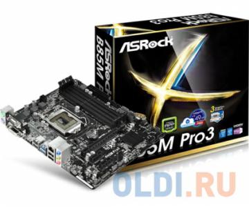 .  ASRock B85M Pro 3 S1150, iB85, 4*DDR3, 2*PCI-E16x, SVGA, DVI, HDMI, SATA III, USB 3.0, GB Lan, mATX, Retail