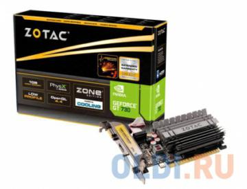  1Gb <PCI-E> Zotac GT730 ZONE (ZT-71114-20L) c CUDA GDDR3, 64 bit, HDCP, 2*DVI, HDMI, Retail