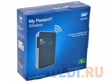    WD My Passport Wireless WDBK8Z0010BBK-EESN 1Tb Black 2.5", USB 3.0, Wi-Fi, 