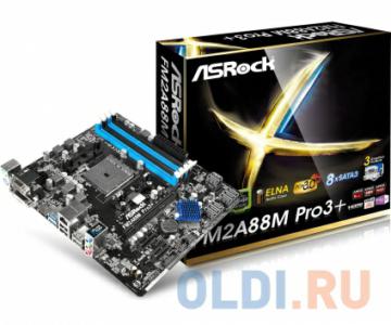 .  ASRock FM2A88M PRO3+ SFM2+, AMD A88X, 4*DDR3, 1*PCI-E16x, 2*PCI-E1x,  SATA, GB Lan, mATX, Retail