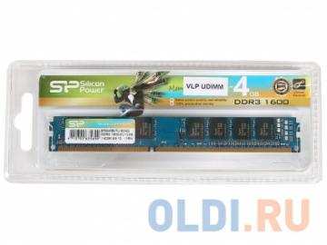   Silicon Power DDR3 4Gb, PC12800, DIMM, 1600MHz (SP004GBVTU160N02) VLP [Retail]
