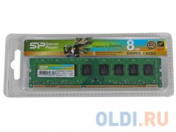   Silicon Power DDR3 8Gb, PC12800, DIMM, 1600MHz (SP008GBLTU160N02) [Retail]