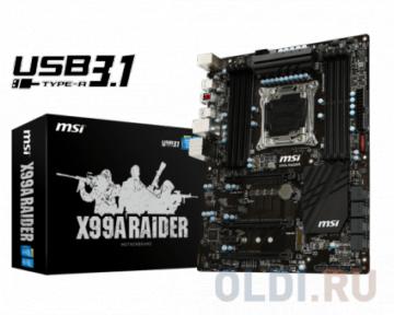  MSI X99A RAIDER &lt;S2011-V3, iX99, 8*DDR4, 3*PCI-E16x, SATA III+RAID, GB Lan, USB3.1, ATX, Retail&gt;
