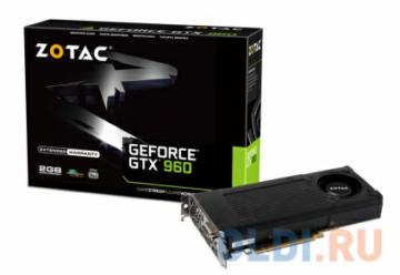  2Gb <PCI-E> Zotac GTX960 Blower c CUDA <GFGTX960, GDDR5, 128 bit, HDCP, DVI, HDMI, 3*DP, Retail>